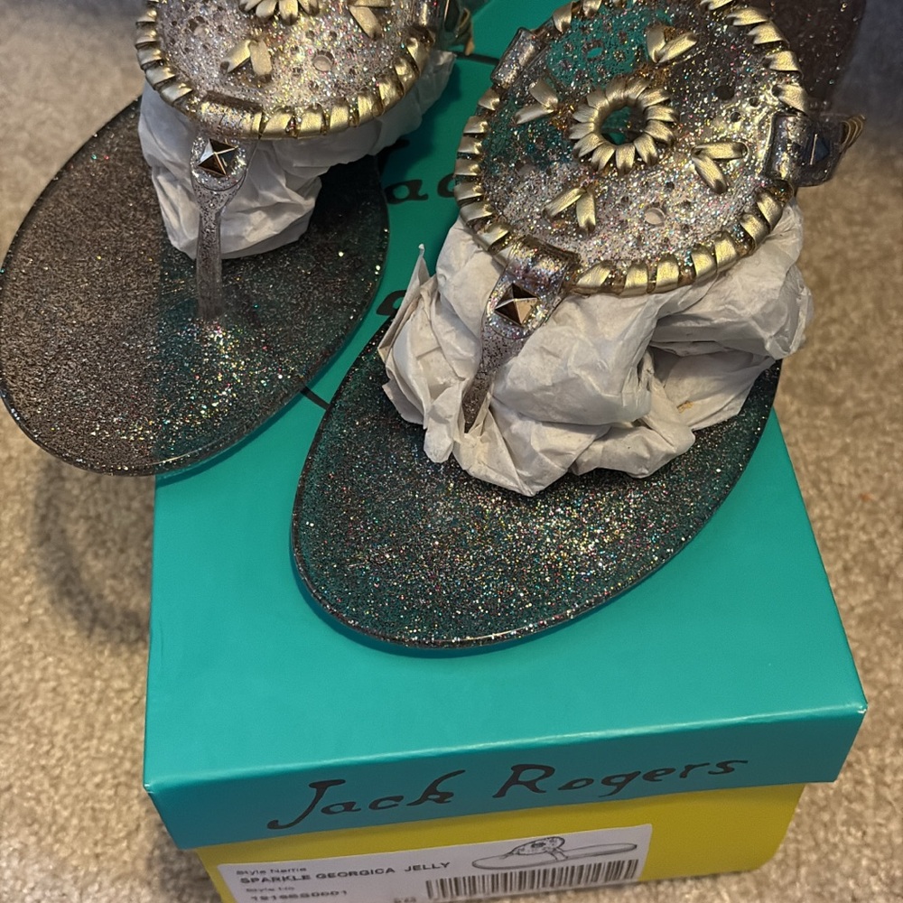 Brand new Jack Rogers Glitter Jelly Sandals
